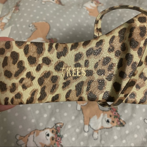 New Tkees x Madewell Gemma leather leopard print sandals Size 7 - Picture 7 of 8